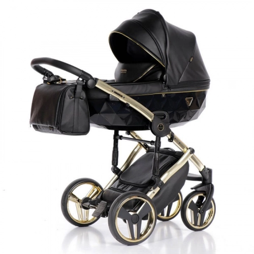 Junama Fluo Line Col.04 Black gold Детская коляска 3 в 1