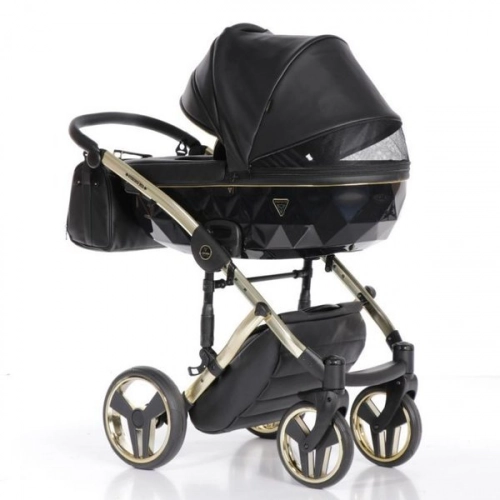 Junama Fluo Line Col.04 Black gold Детская коляска 3 в 1