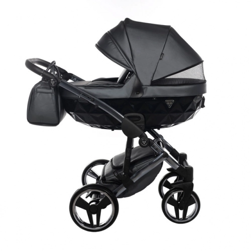 Junama Fluo Line Col.05 Anthracite Bērnu rati 3in1