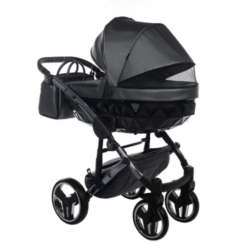 Junama Fluo Line Col.05 Anthracite Bērnu rati 3in1
