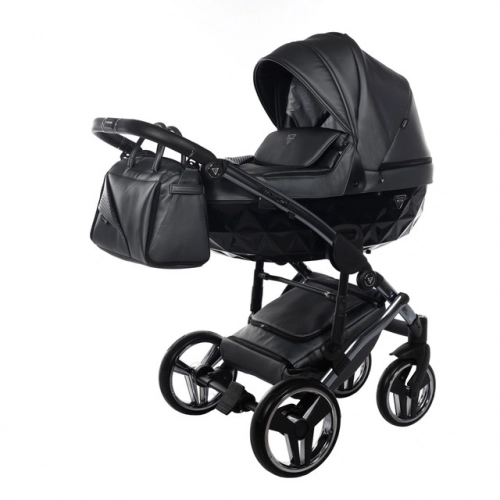 Junama Fluo Line Col.05 Anthracite Bērnu rati 3in1