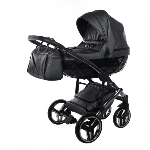 Junama Fluo Line Col.05 Anthracite Bērnu rati 3in1