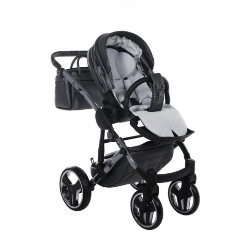 Junama Fluo Line Col.05 Anthracite Bērnu rati 3in1