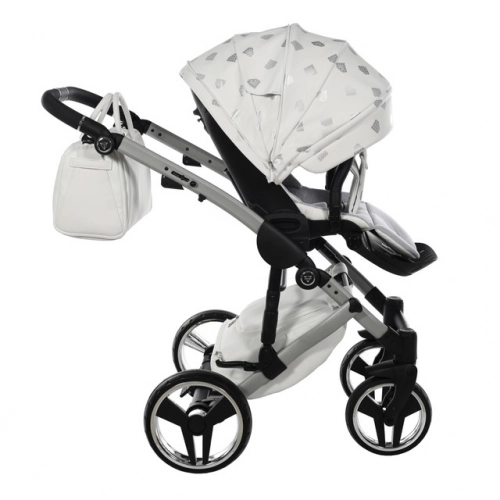 Junama Glow col. 3 White silver Детская коляска 2в1