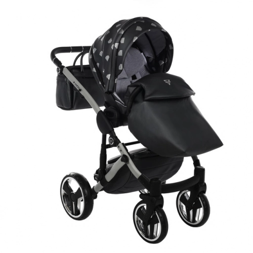 Junama Glow col.4 Graphite silver Bērnu ratiņi 3 in 1