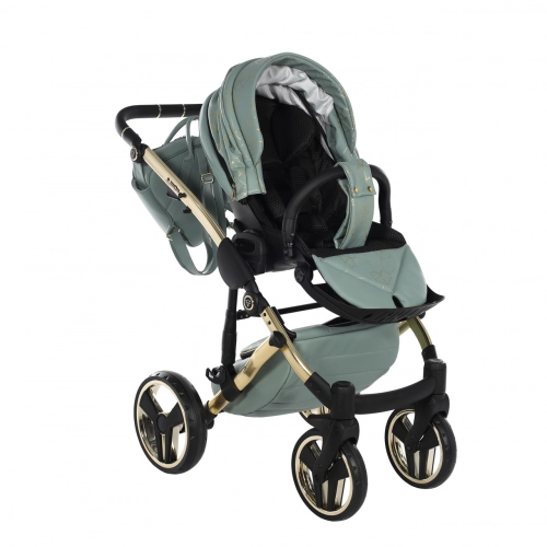 Junama Heart 03 Green gold Bērnu rati 3in1