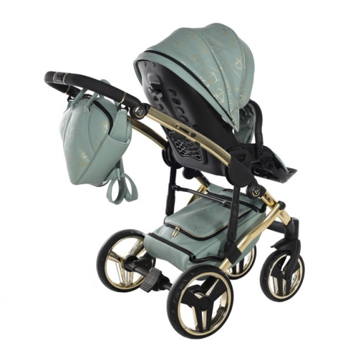 Junama Heart 03 Green gold Bērnu rati 3in1