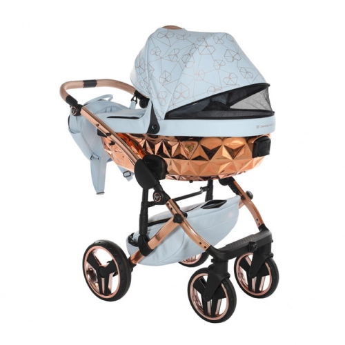 Junama Heart 05 Baby blue rose gold Детская коляска 3in1