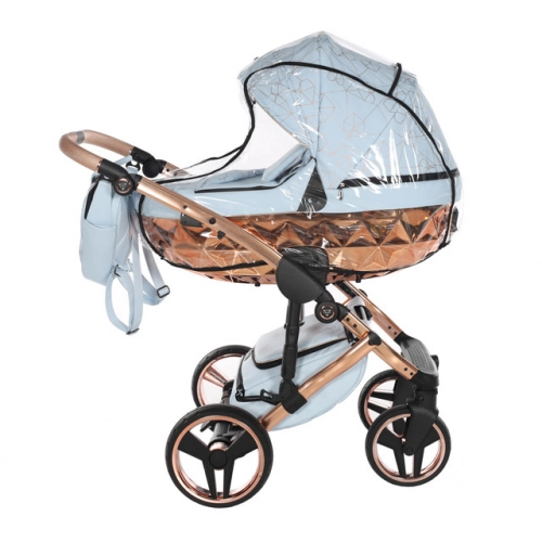 Junama Heart 05 Baby blue rose gold Детская коляска 3in1