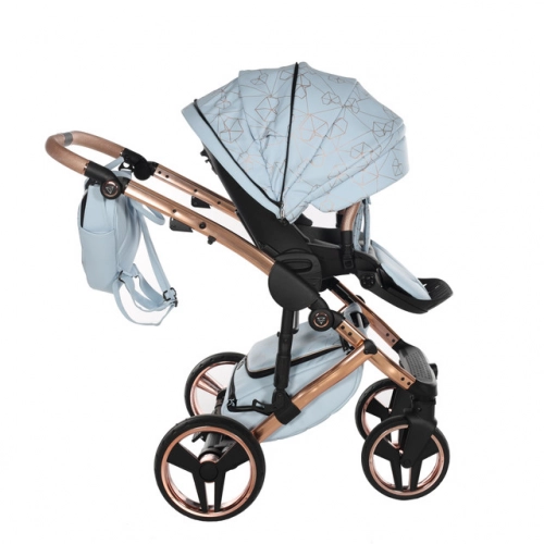 Junama Heart 05 Baby blue rose gold Детская коляска 3in1