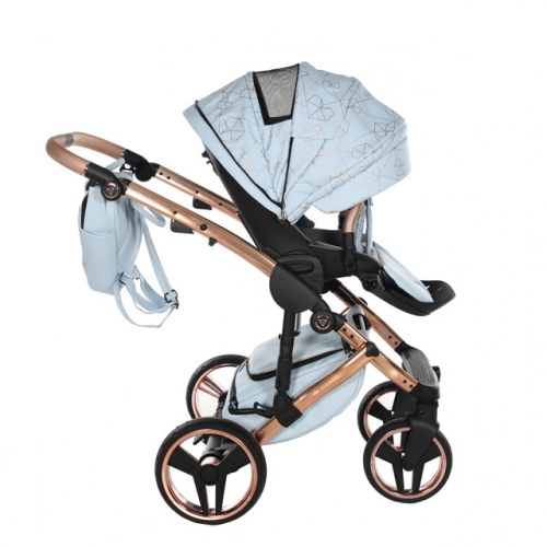 Junama Heart 05 Baby blue rose gold Детская коляска 3in1