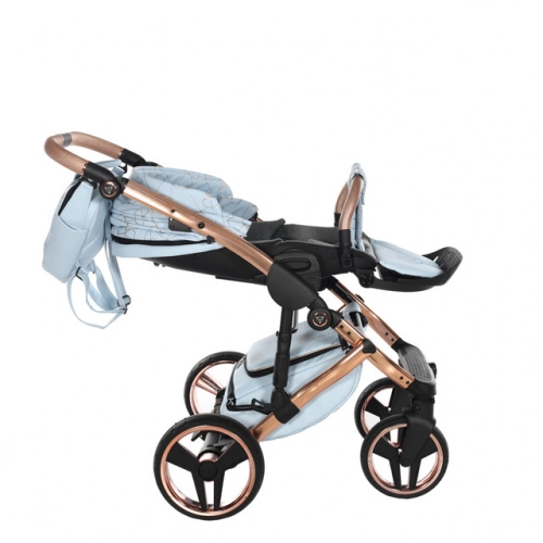 Junama Heart 05 Baby blue rose gold Детская коляска 3in1