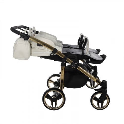 Junama Individual Duo White Gold Коляска для двойняшек 3in1