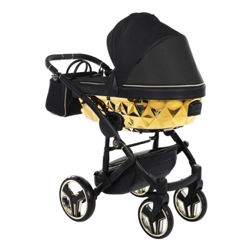 Junama Mirror Col.02 Black gold Bērnu rati 3in1