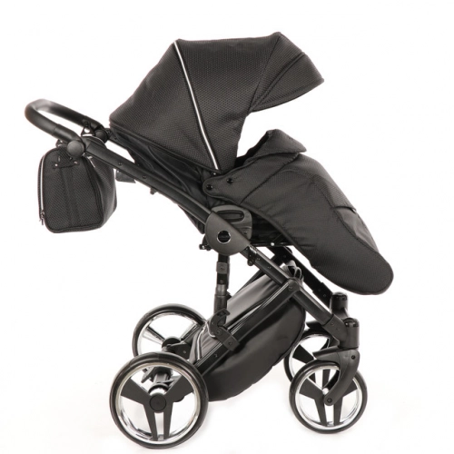 Junama Mirror Col.03 Black silver Детская коляска 3 в 1