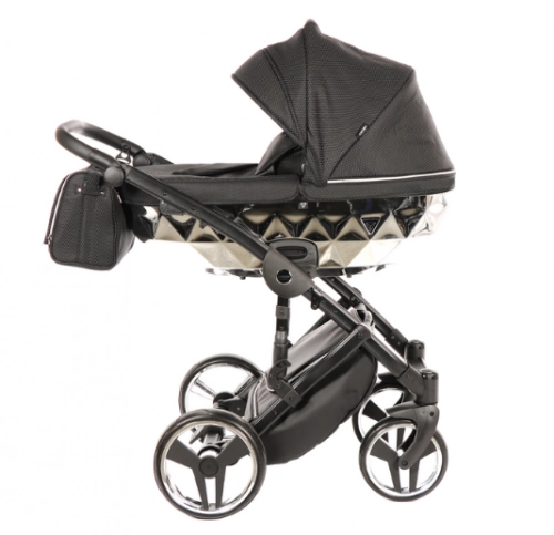 Junama Mirror Col.03 Black silver Детская коляска 3 в 1