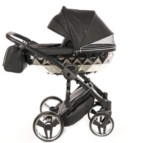Junama Mirror Col.03 Black silver Детская коляска 3 в 1