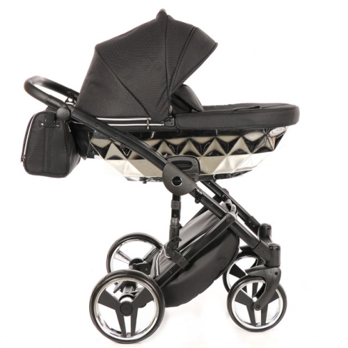Junama Mirror Col.03 Black silver Детская коляска 3 в 1
