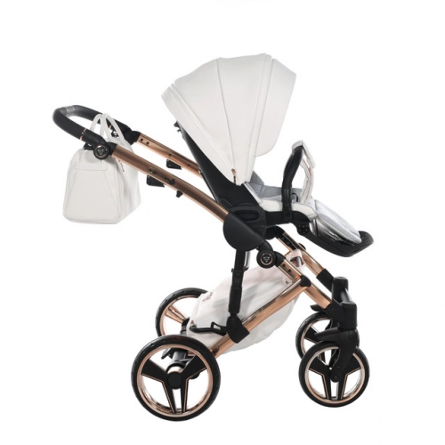 Junama Mirror Col.05 White rose gold Bērnu rati 3in1