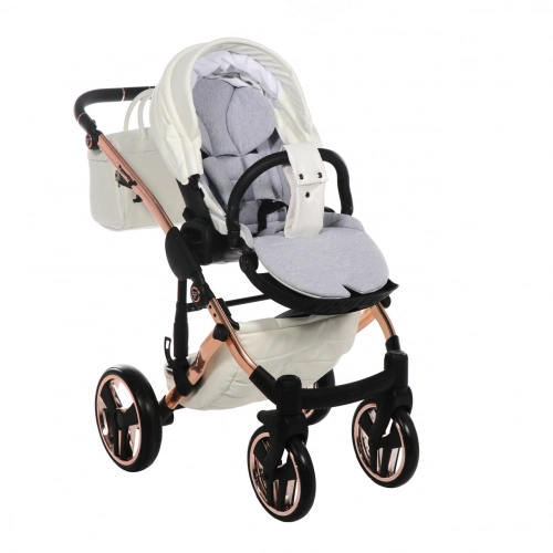 Junama Mirror Col.05 White rose gold Bērnu rati 3in1