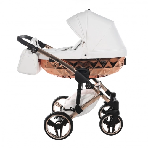 Junama Mirror Col.05 White rose gold Bērnu rati 3in1