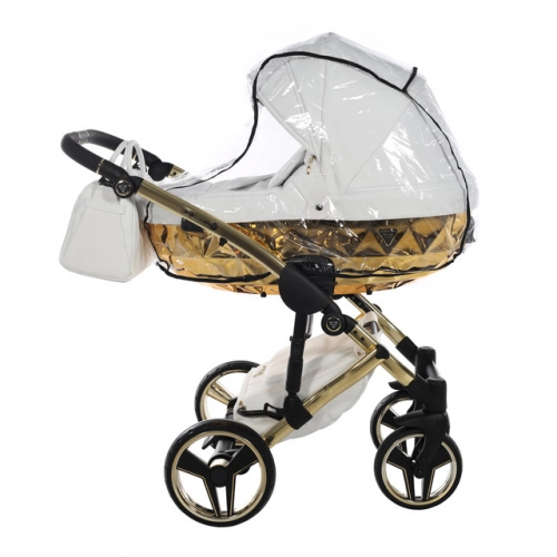 Junama Mirror Col.06 White gold Bērnu rati 3in1