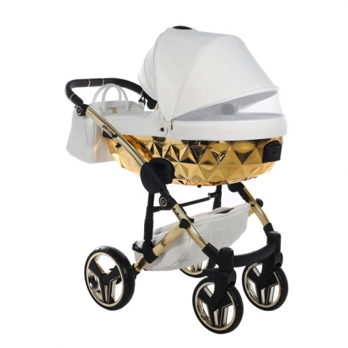 Junama Mirror Col.06 White gold Bērnu rati 3in1