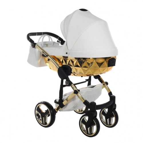Junama Mirror Col.06 White gold Bērnu rati 3in1