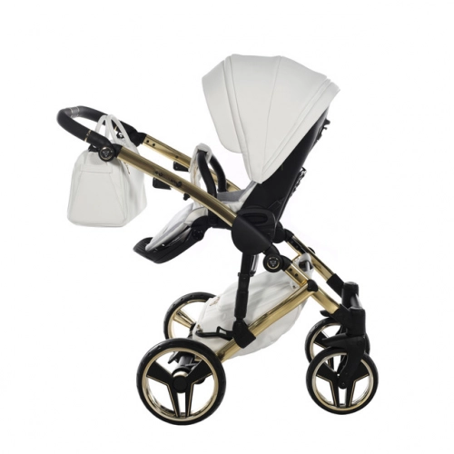 Junama Mirror Col.06 White gold Bērnu rati 3in1