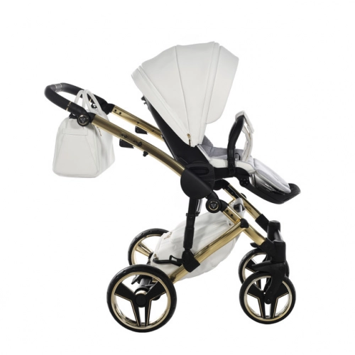 Junama Mirror Col.06 White gold Bērnu rati 3in1