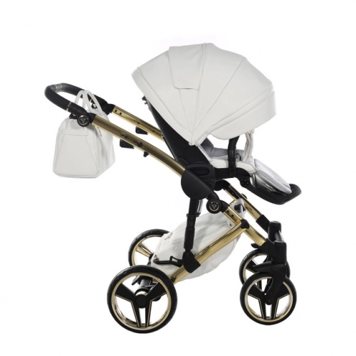 Junama Mirror Col.06 White gold Bērnu rati 3in1