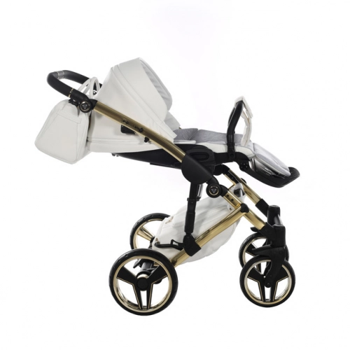 Junama Mirror Col.06 White gold Bērnu rati 3in1
