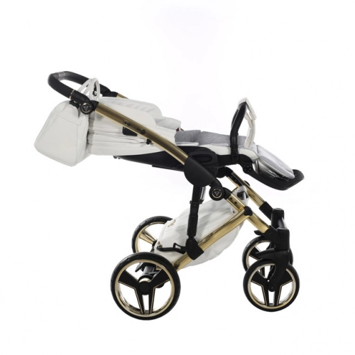 Junama Mirror Col.06 White gold Bērnu rati 3in1