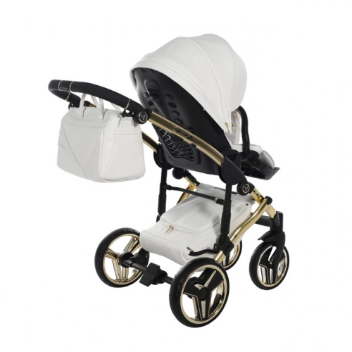 Junama Mirror Col.06 White gold Bērnu rati 3in1