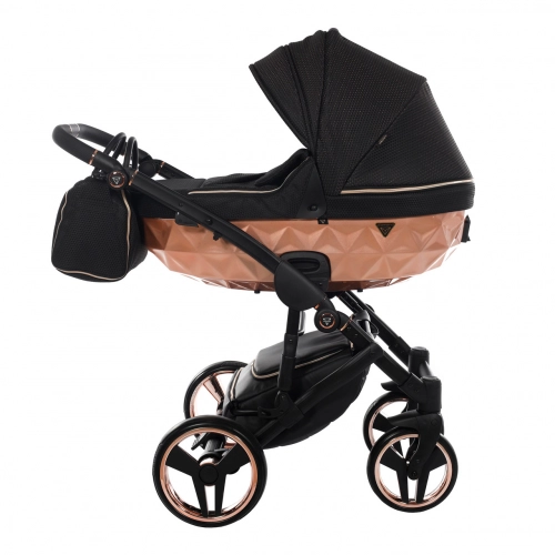 Junama Mirror Satin Col.02 Satin rose gold Bērnu rati 3in1