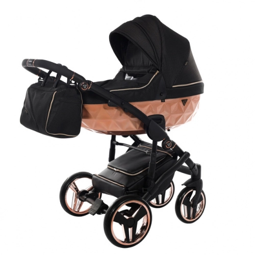 Junama Mirror Satin Col.02 Satin rose gold Bērnu rati 3in1