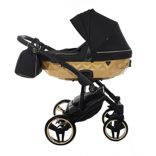 Junama Mirror Satin Col.03 Black gold Детская коляска 3 в 1