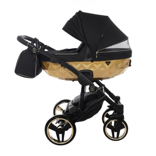 Junama Mirror Satin Col.03 Black gold Детская коляска 3 в 1