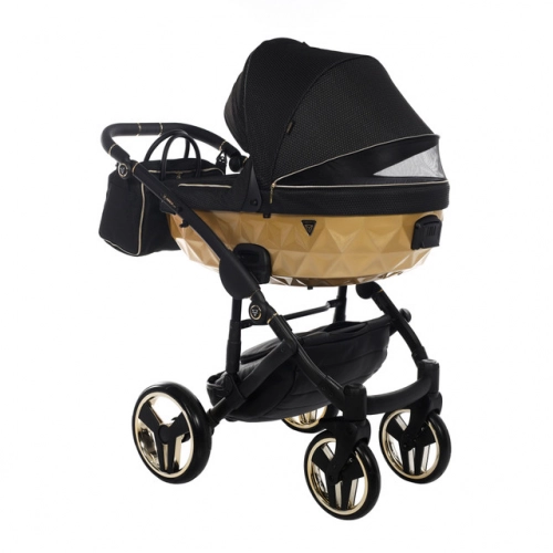 Junama Mirror Satin Col.03 Black gold Детская коляска 3 в 1