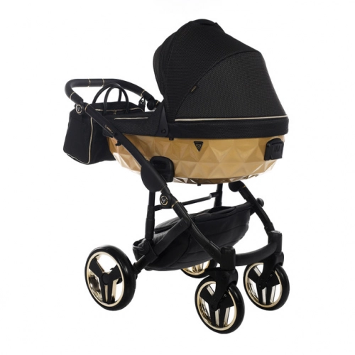 Junama Mirror Satin Col.03 Black gold Детская коляска 3 в 1