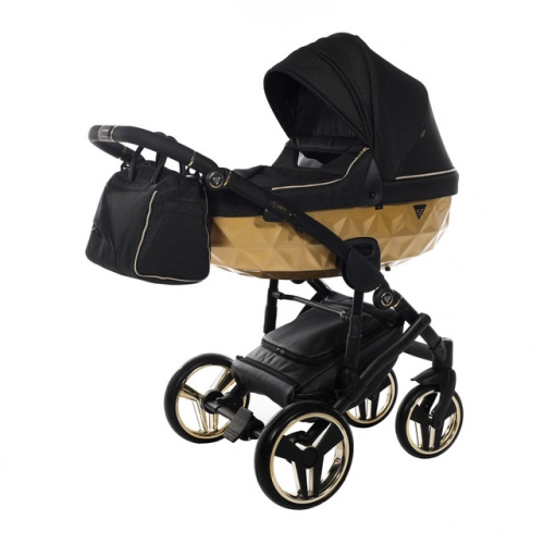 Junama Mirror Satin Col.03 Black gold Детская коляска 3 в 1
