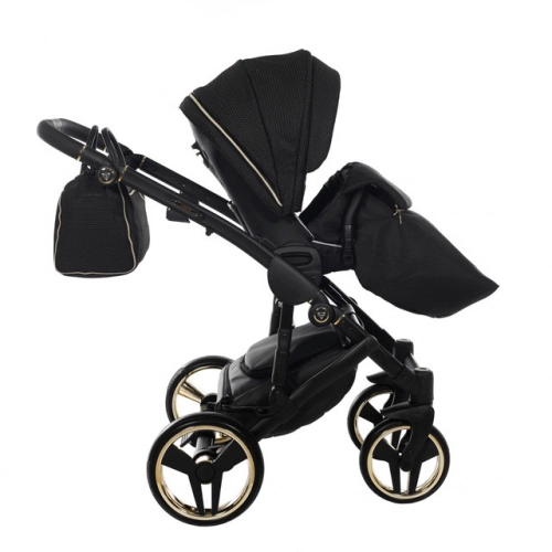 Junama Mirror Satin Col.03 Black gold Детская коляска 3 в 1