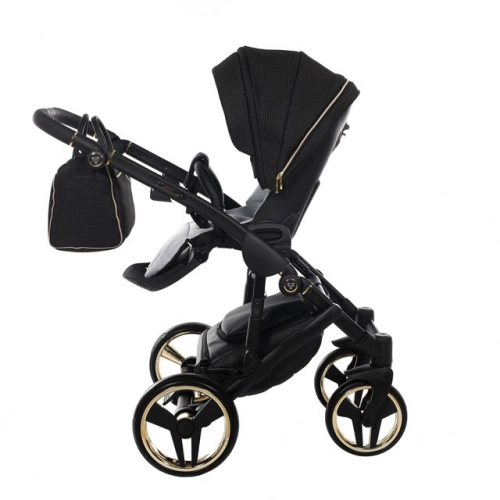 Junama Mirror Satin Col.03 Black gold Детская коляска 3 в 1