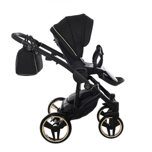 Junama Mirror Satin Col.03 Black gold Детская коляска 3 в 1
