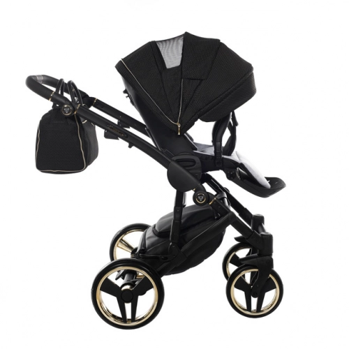 Junama Mirror Satin Col.03 Black gold Детская коляска 3 в 1