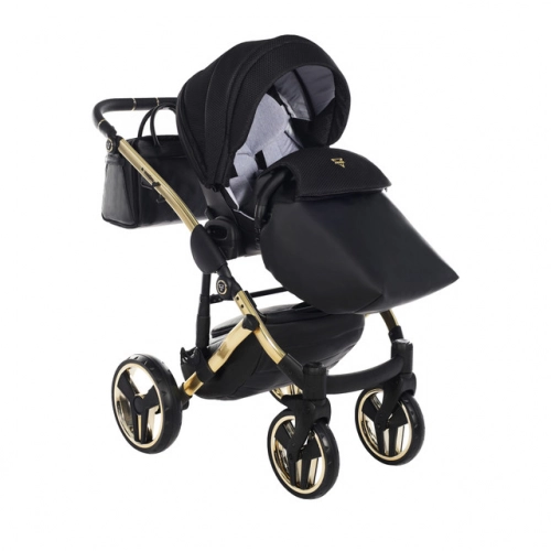 Junama Saphire Col.03 Black gold Детская коляска 2 в 1