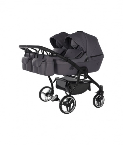 Junama Termo Line Tex Duo 02 Graphite grey Dvīņu rati 3in1