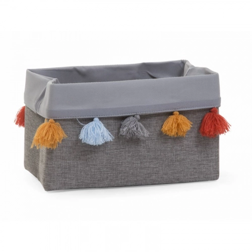 Kaste mantu glabāšanai 32x20x20 cm CHILDHOME Canvas box dark grey