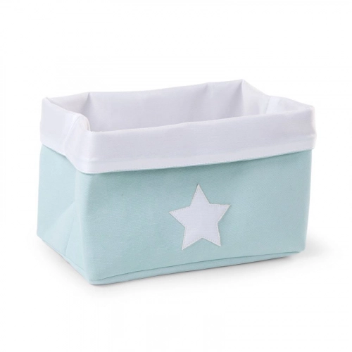 Kaste mantu glabāšanai 32x20x20 сm CHILDHOME Canvas box mint white
