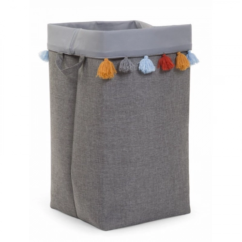 Kaste mantu glabāšanai 32x32x60 сm CHILDHOME Canvas box dark grey